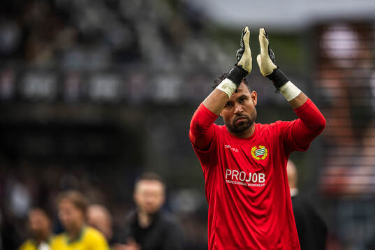 Goalkeeper Warner Hahn of Hammarby