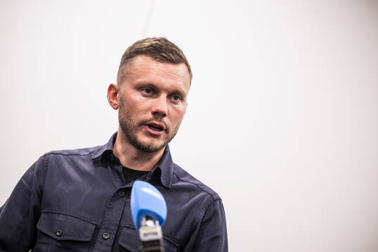 Head coach Alfred Johansson of Rosenborg at the press