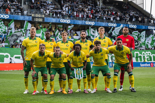 The players of Hammarby pose for a team group photo