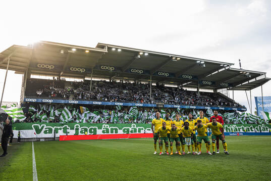 The players of Hammarby pose for a team group photo