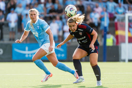 Rosengårds Oona Sevenius och Malmö FFs Ellen Löfqvist