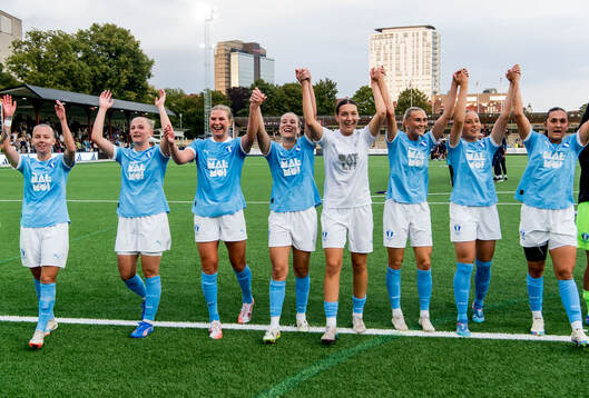Malmö FFs spelare jublar