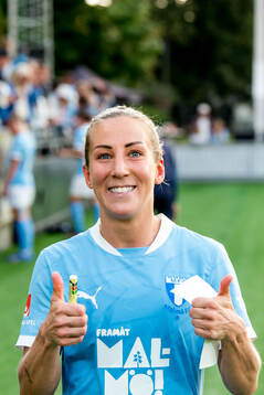 Malmö FFs Mia Persson jublar
