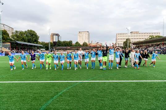 Malmö FFs spelare jublar