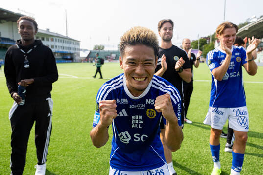 GIF Sundsvalls Taiki Kagayama jublar