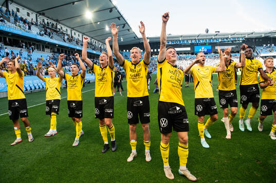 Mjällbys Alexander Johansson, Herman Johansson och Elliot