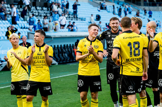 Mjällbys spelare jublar