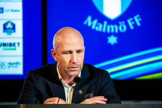 Malmö FFs huvudtränare Henrik Rydström på en