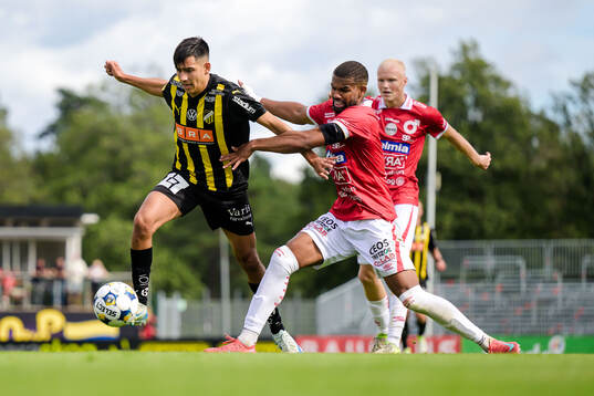 Häckens Danilo Al-Saed och Degerfors Leon Hien