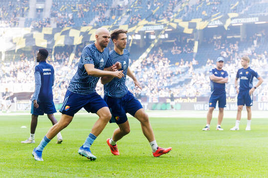 Djurgårdens Marcus Danielson och Miro Tenho