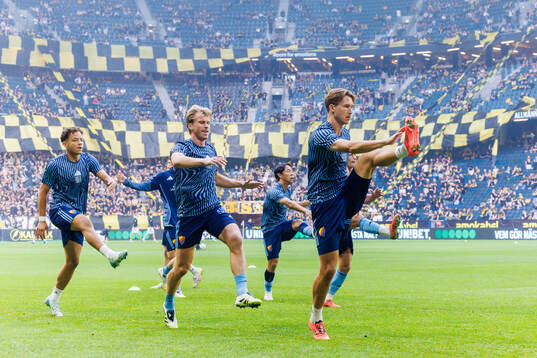 Djurgårdens Mikael Anderson, Rasmus Schuller  och Miro