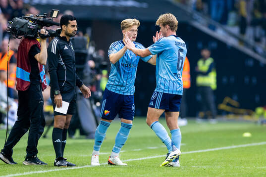 Djurgårdens Matias Siltanen och Rasmus Schuller