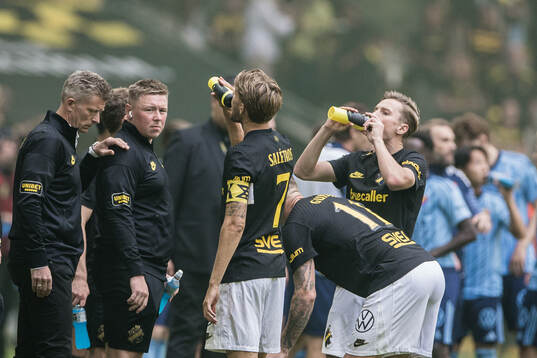 AIKs spelare i ett spelavbrott