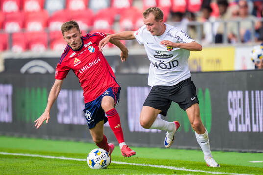Östers Patriot Sejdiu och Brommapojkarnas Victor Lind