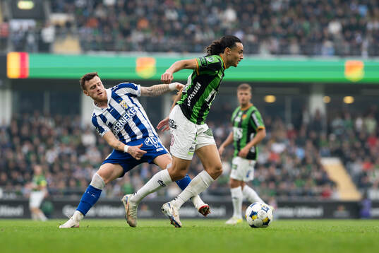 IFK Göteborgs Tobias Heintz och GAIS Amin Boudri