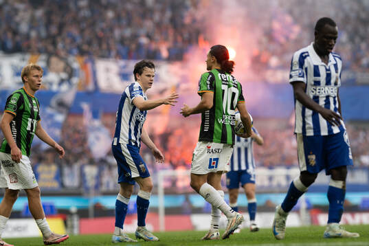 IFK Göteborgs Kolbeinn Thordarson och GAIS Amin Boudri
