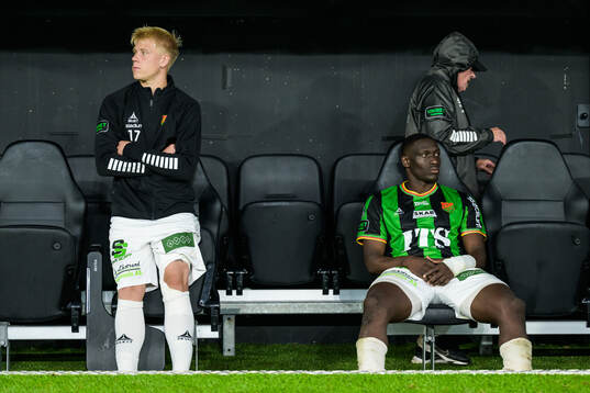 GAISs Robert Frosti Þorkelsson och Ibrahim Diabate deppar