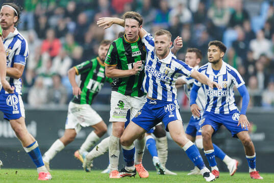 GAISs Robin Frej och IFK Göteborgs Jonas Bager