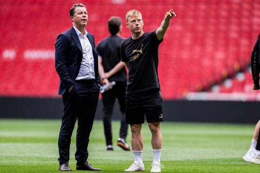Sports director Daniel Andersson and Anders Christiansen of
