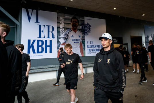 Jens Stryger Larsen of Malmö FF at a stadium walk-around