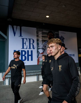 Hugo Bolin of Malmö FF at a stadium walk-around