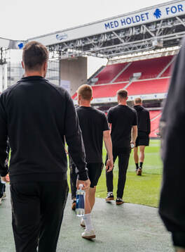 Anders Christiansen of Malmö FF at a stadium walk-around