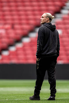 Arnor Sigurdsson of Malmö FF at a stadium walk-around