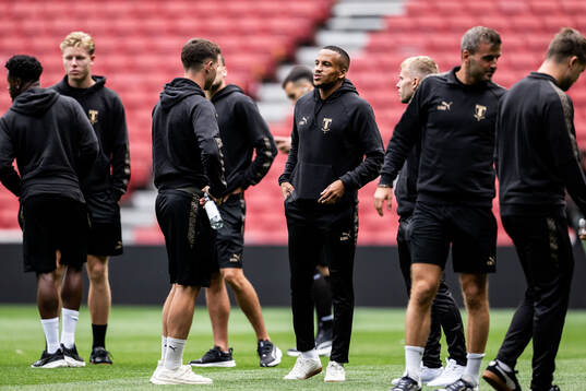 Martin Olsson of Malmö FF at a stadium walk-around