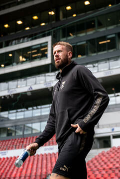 Pontus Jansson of Malmö FF at a stadium walk-around
