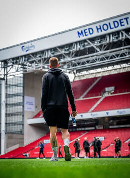 Pontus Jansson of Malmö FF at a stadium walk-around