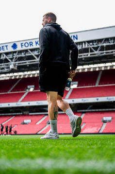 Pontus Jansson of Malmö FF at a stadium walk-around