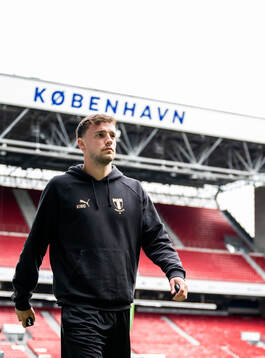 Colin Rösler of Malmö FF at a stadium walk-around