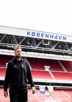 Pontus Jansson of Malmö FF at a stadium walk-around