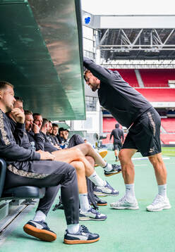 Pontus Jansson of Malmö FF at a stadium walk-around