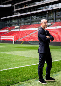 Head coach Henrik Rydström of Malmö FF at a stadium
