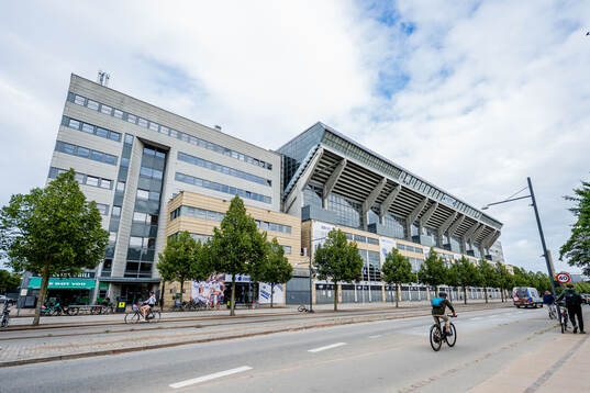Exterior view of Parken Stadium