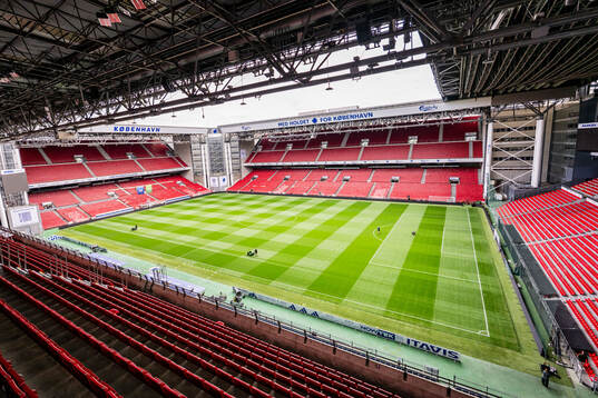 Interior view of Parken Stadium