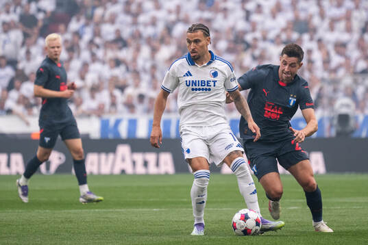 Jordan Larsson of FC Copenhagen and Lasse Berg Johnsen of