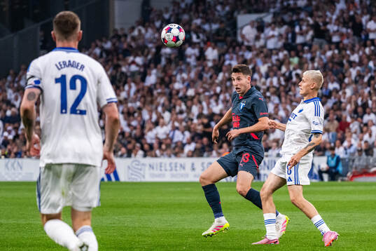 Lasse Berg Johnsen of Malmö FF and Magnus Mattsson of FC