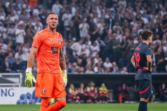 Goalkeeper Robin Olsen of Malmö FF looks dejected