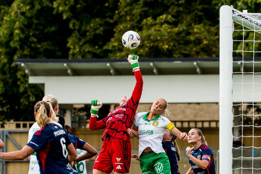 Rosengårds målvakt Samantha Leshnak Murphy och Hammarbys