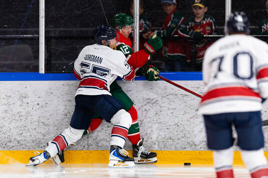 Frölundas Max Friberg och HV71s Andreas Borgman