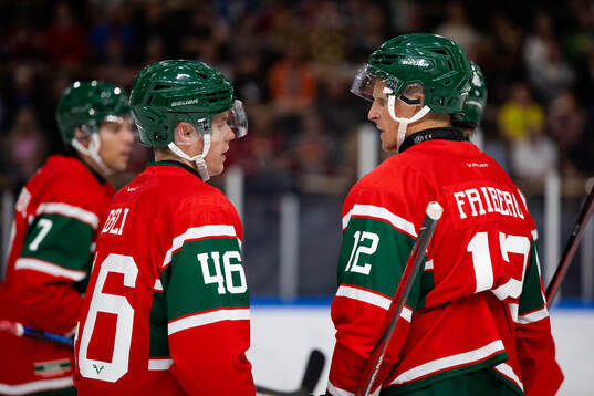 Frölundas Dominik Egli och Max Friberg