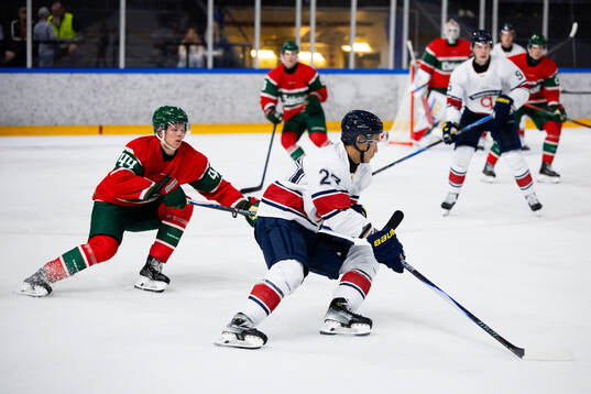 Frölundas Noah Dower Nilsson och HV71s Jonathan Ang