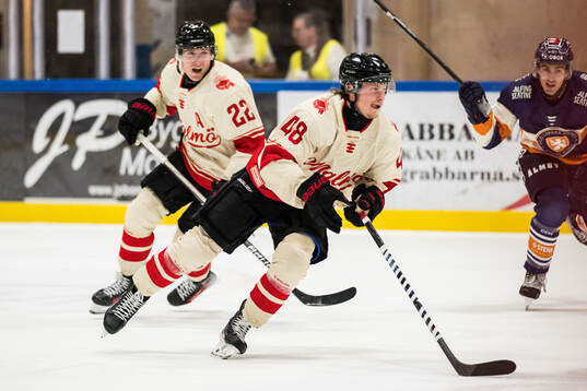 Malmö Redhawks Janne Kuokkanen och Lauri Pajuniemi