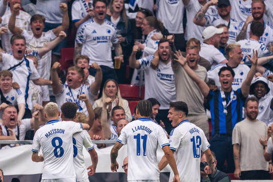 Magnus Mattsson and Robert of FC Copenhagen celebrate