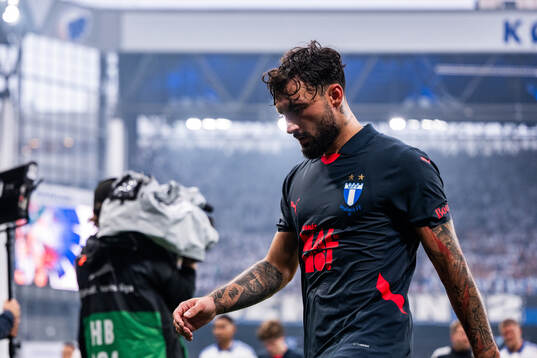 Sead Haksabanovic of Malmö FF looks dejected