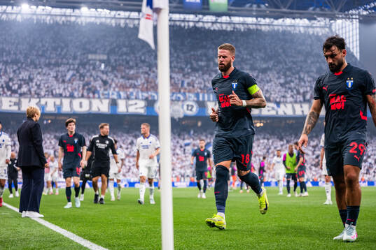 Pontus Jansson of Malmö FF looks dejected