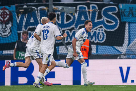 Robert of FC Copenhagen celebrates