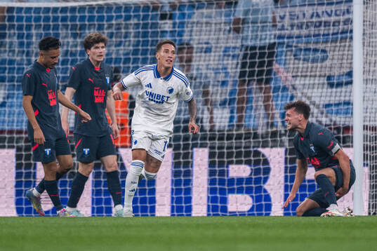 Robert of FC Copenhagen celebrates